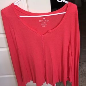 American Eagle soft and sexy waffle knit top
